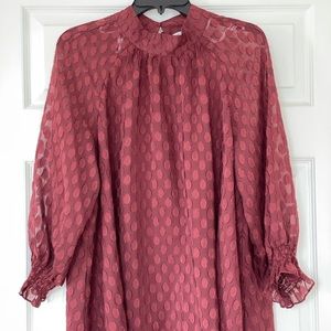 Burgundy blouse. Worn once!